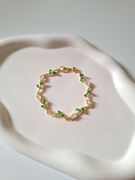 Load image into Gallery viewer, Emerald Tide Tulip Bracelet