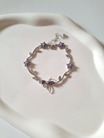 Load image into Gallery viewer, Amethyst Bow Bracelet
