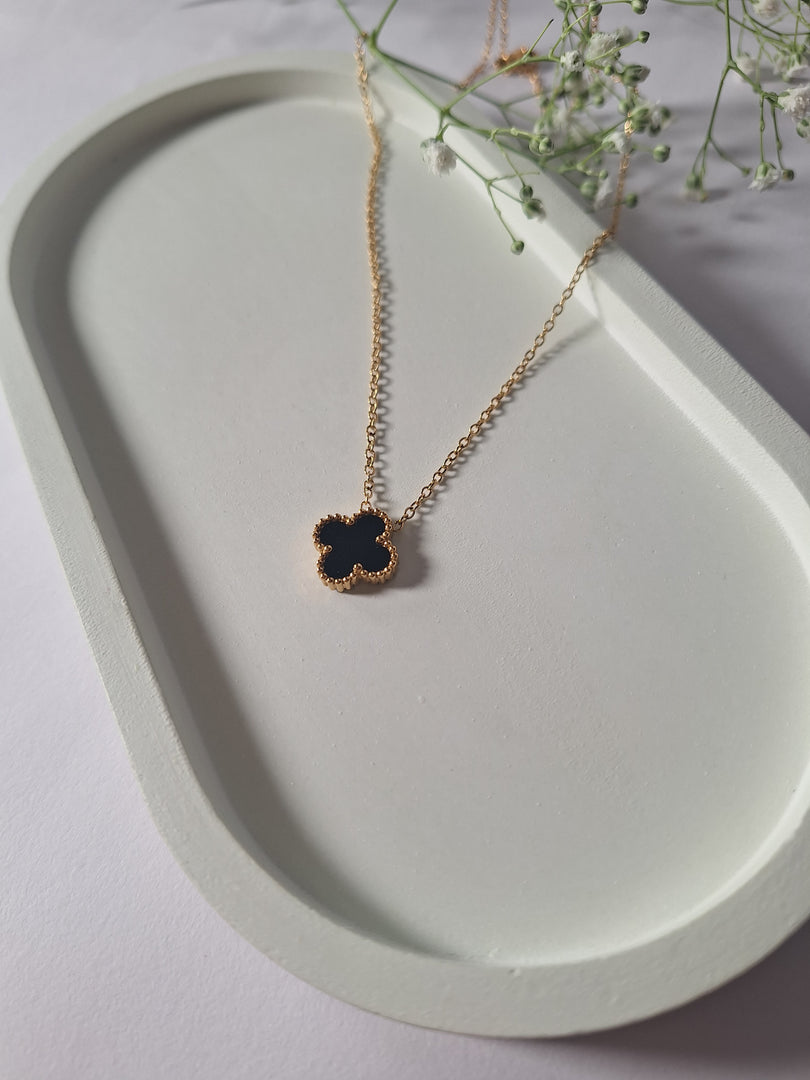 Midnight Clover Necklace