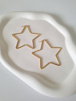 Load image into Gallery viewer, Golden Star Hoops