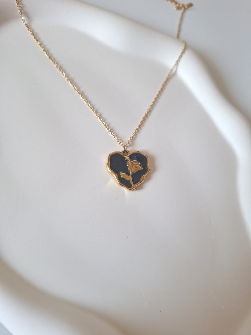 Day-Night Heart Pendant