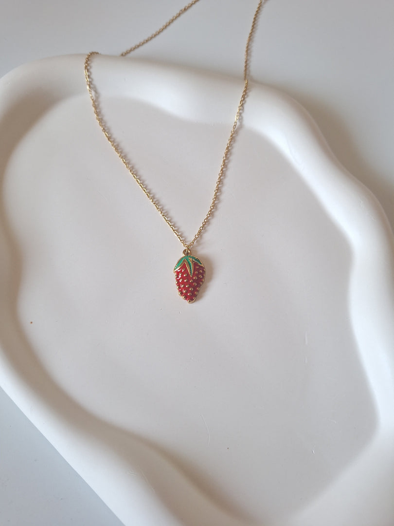 Strawberry Charm Necklace