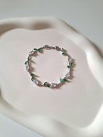 Load image into Gallery viewer, Emerald Tide Tulip Bracelet (Silver)