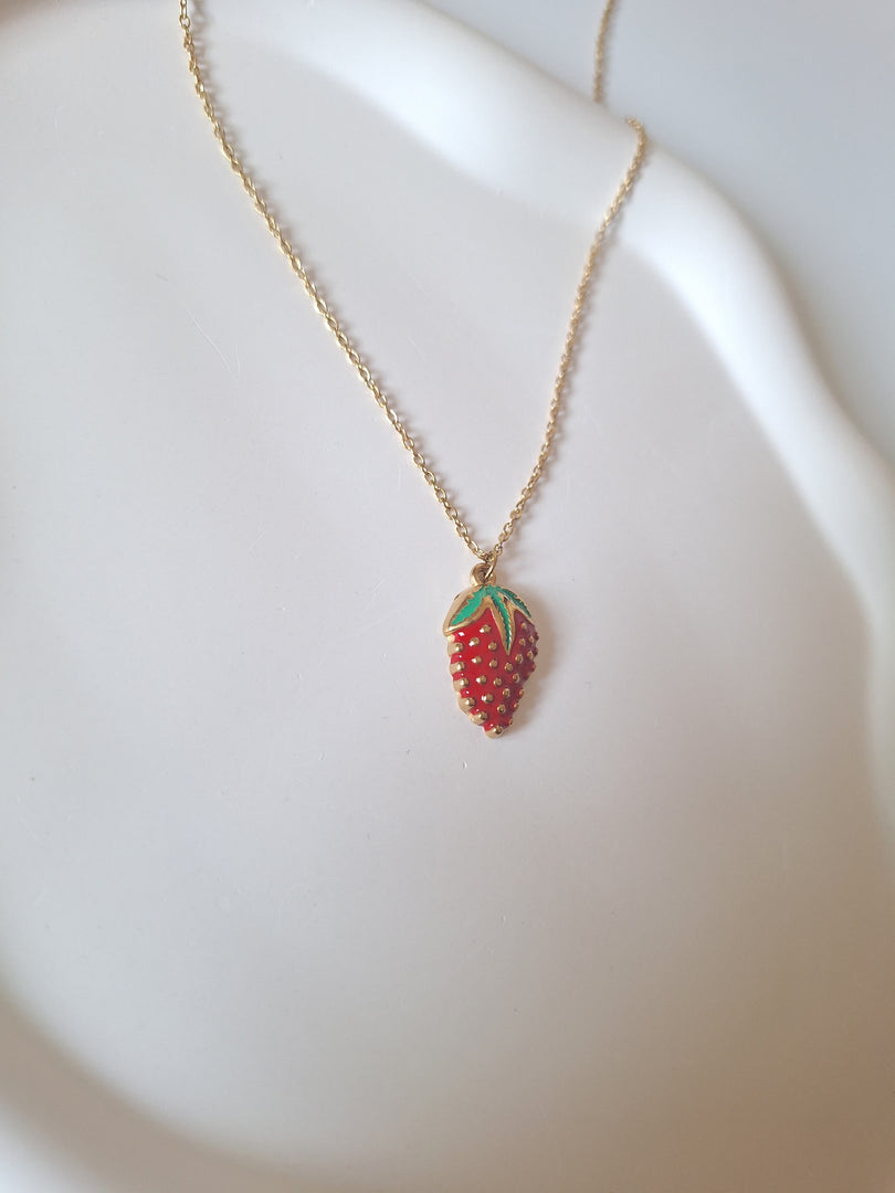 Strawberry Charm Necklace
