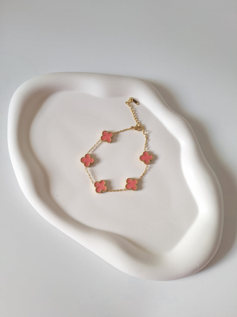 Pink Clover Bracelet