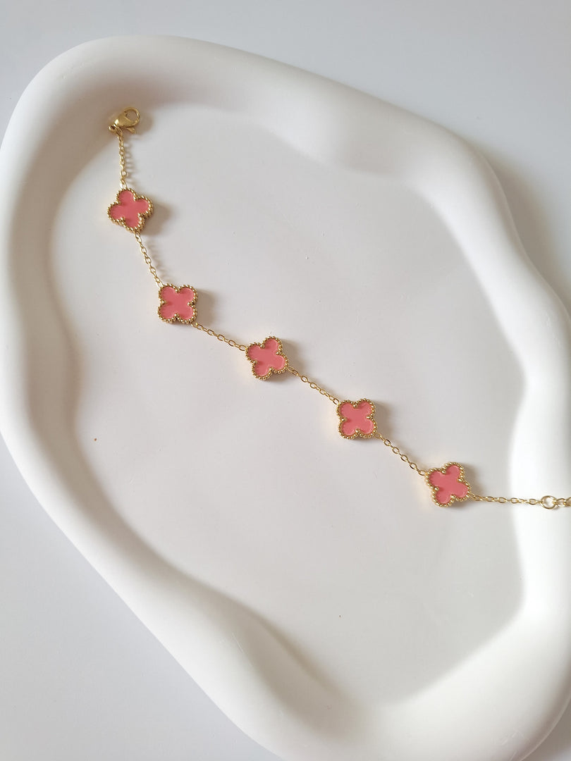 Pink Clover Bracelet