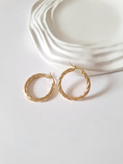 Golden Swirl Hoops