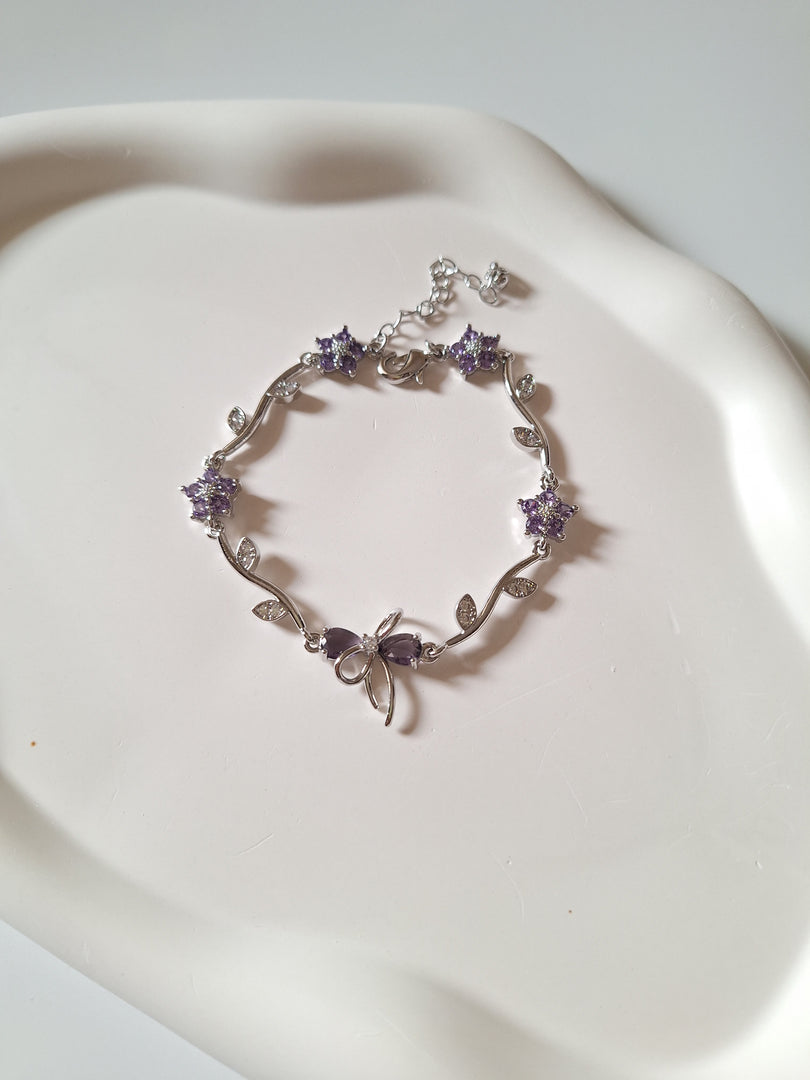 Amethyst Bow Bracelet