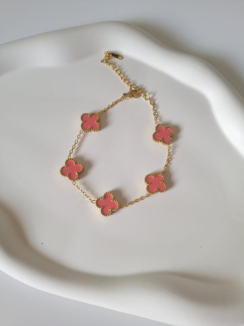 Pink Clover Bracelet