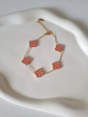 Pink Clover Bracelet